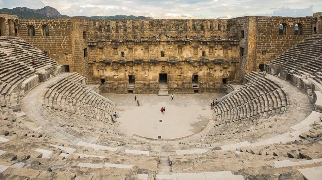 Explore Historic Ruins At Aspendos